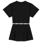 Girls Black & White Logo Dress, 1, hi-res