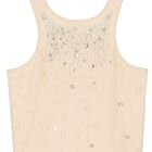 فستان بنات تول باللون البيج , 1, hi-res