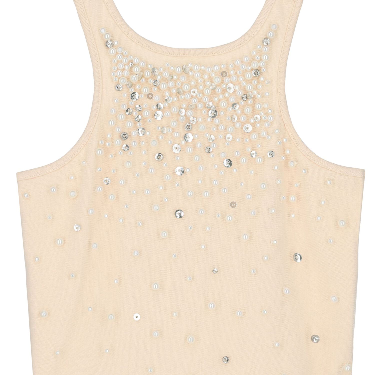 فستان بنات تول باللون البيج , 1, hi-res image number null