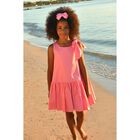 فستان وردي مع فيونكة للبنات, 1, hi-res