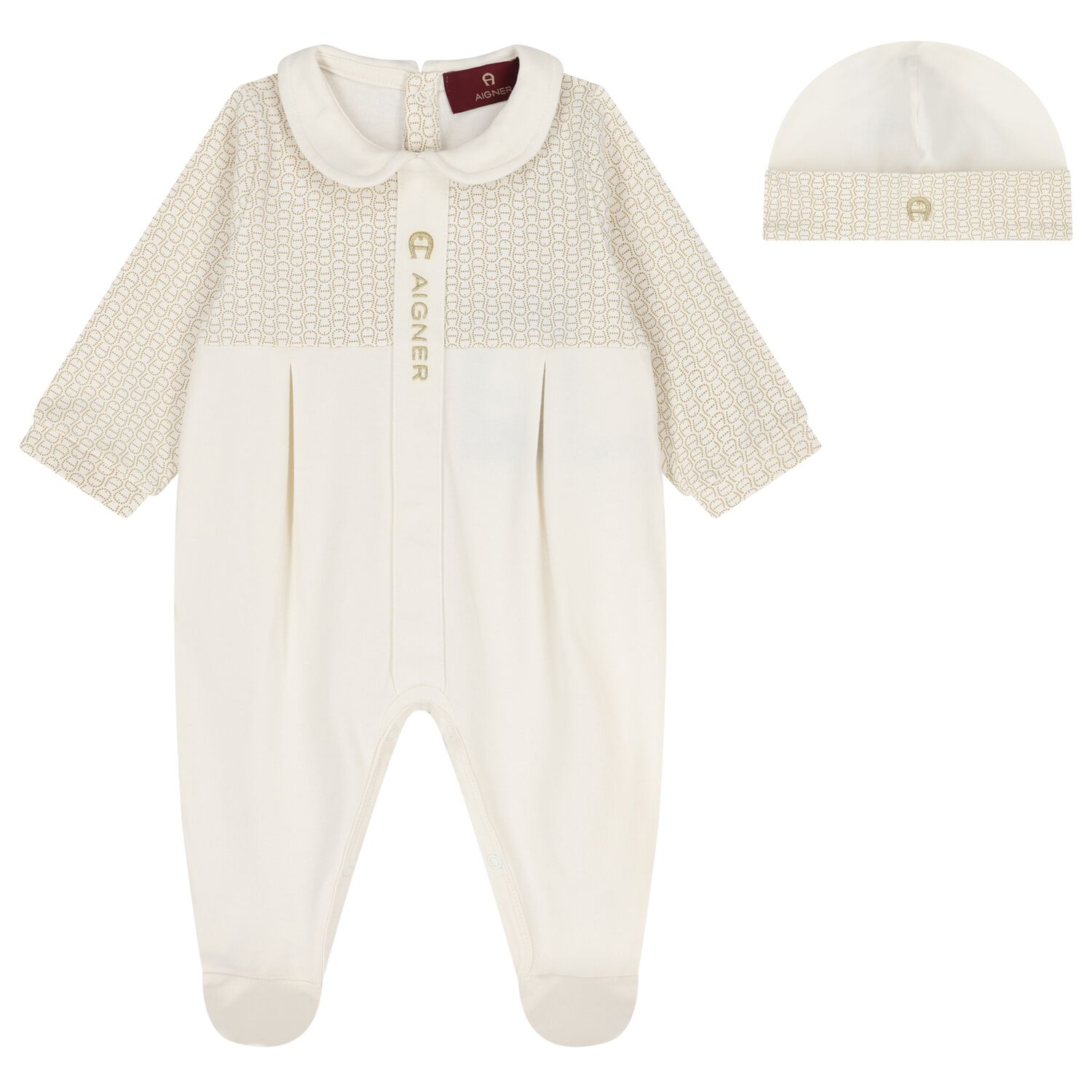 Ivory Logo Babygrow & Hat Gift Set, 1, hi-res image number null