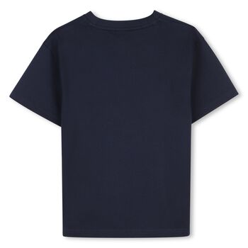 Boys Navy Blue Logo T-Shirt