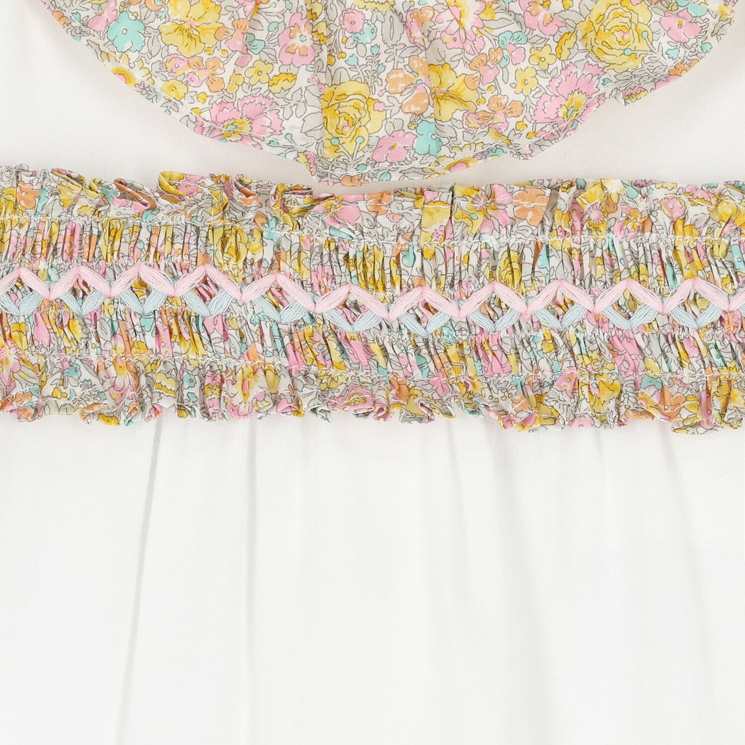 Girls White Liberty Babygrow, 1, hi-res