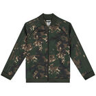 Green & Black Trefoil Logo Camouflage Zip Up Top, 1, hi-res