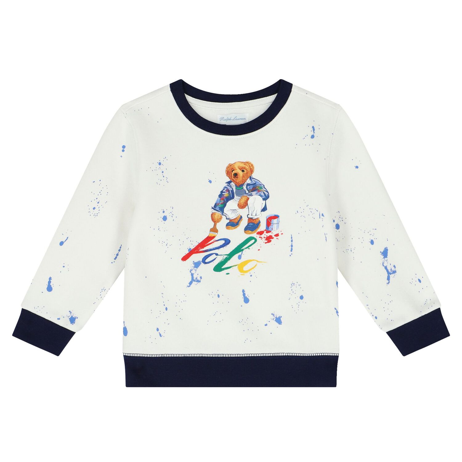 Baby Boys White & Navy Tracksuit, 1, hi-res image number null