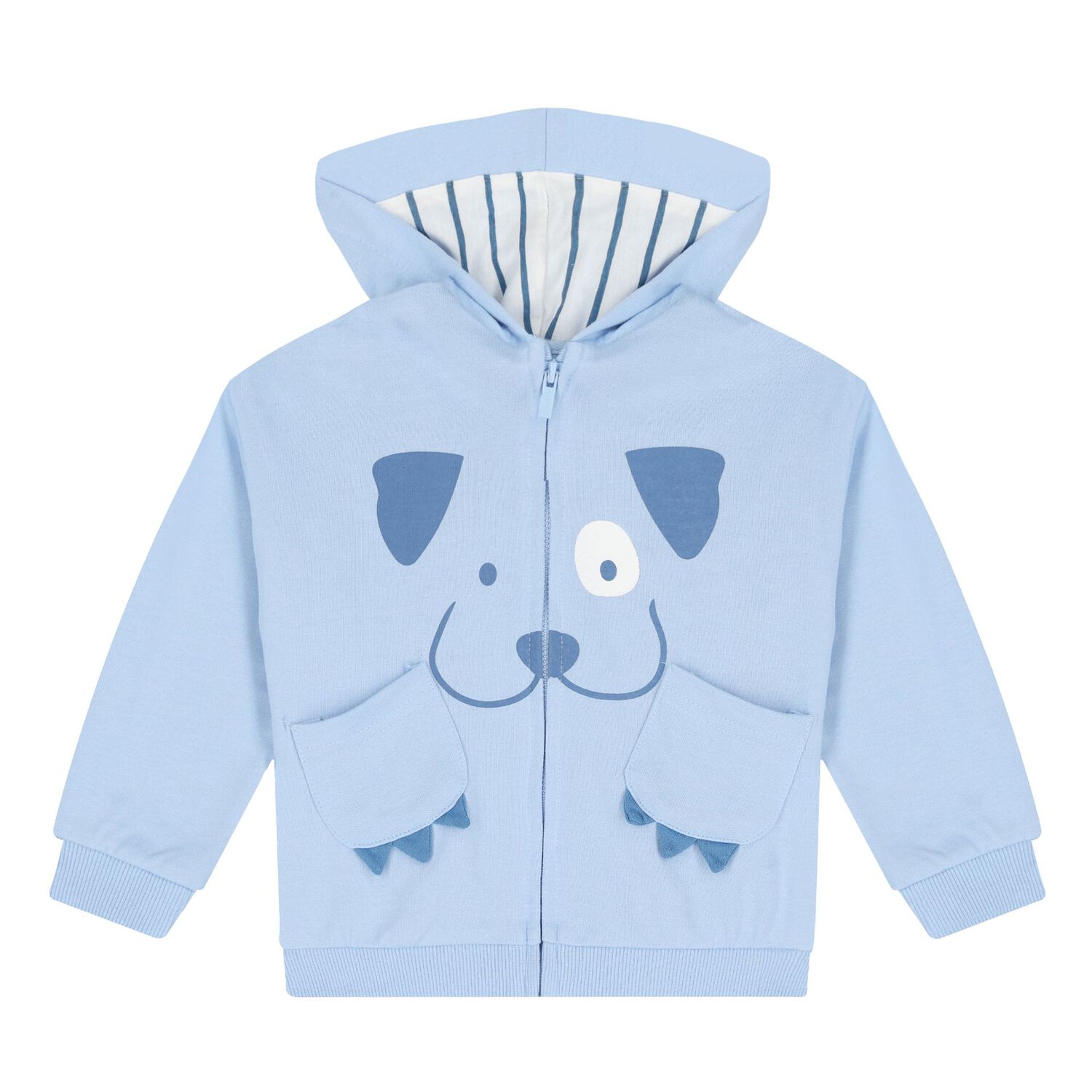 Younger Boys Blue & White Puppy Tracksuit Set, 2, hi-res