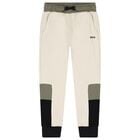 بنطلون رياضى للاولاد بالشعار باللون العاجى , 1, hi-res