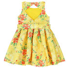 فستان بطبعة الزهور باللون الأصفر, 1, hi-res