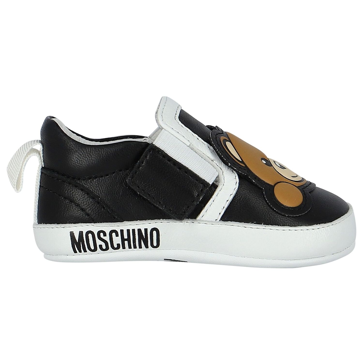 Black & White Teddy Bear Pre Walker Shoes, 1, hi-res