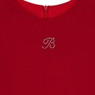 Girls Red Tartan Logo Bow Dress, 1, hi-res