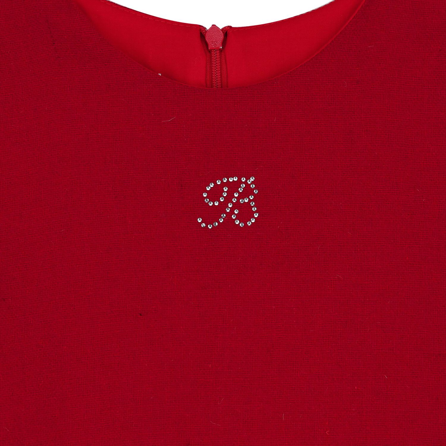 Girls Red Tartan Logo Bow Dress, 1, hi-res image number null