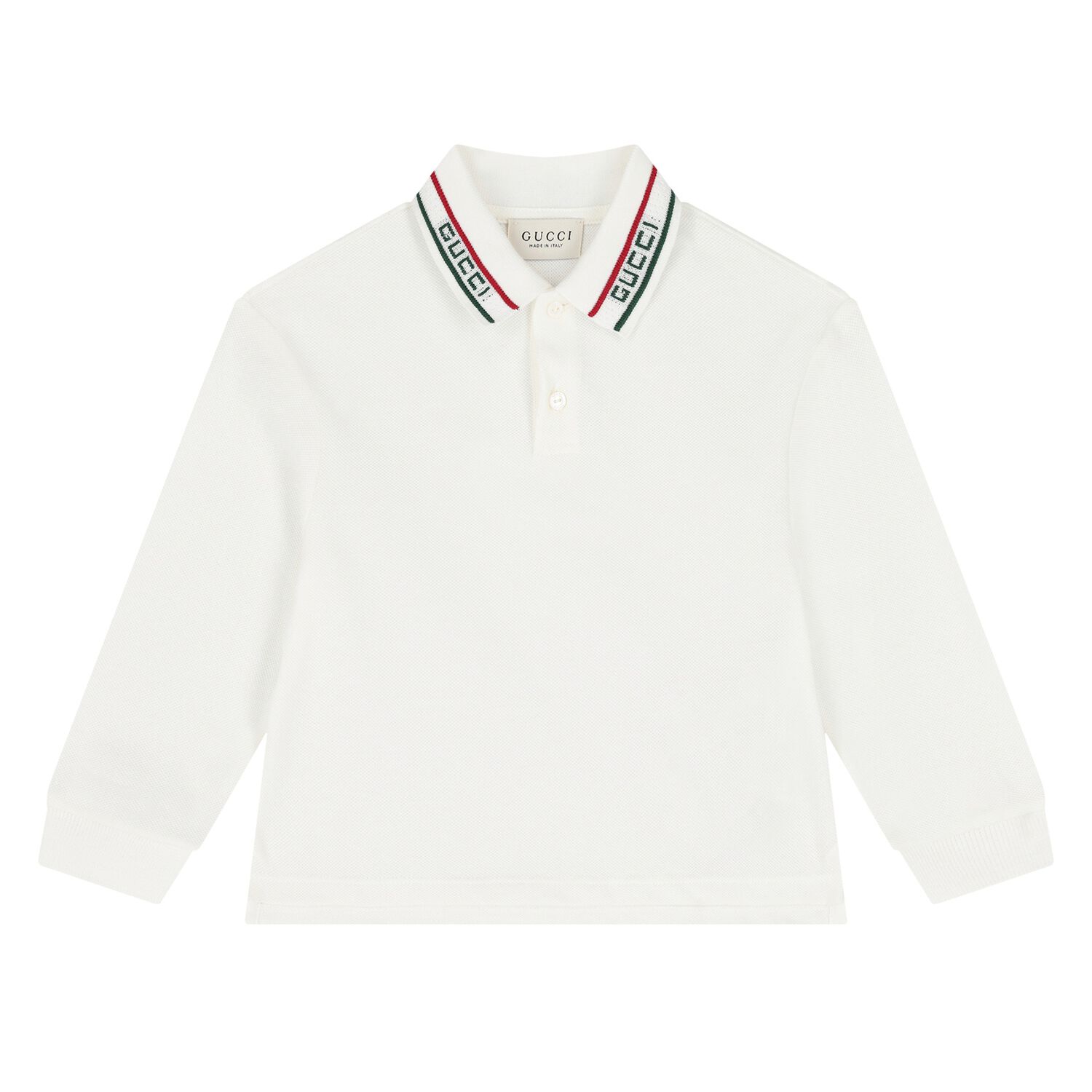 Younger Boys Ivory Logo Polo Shirt, 1, hi-res