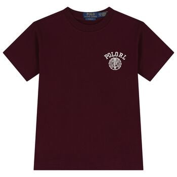 Boys Burgundy Logo T-Shirt 