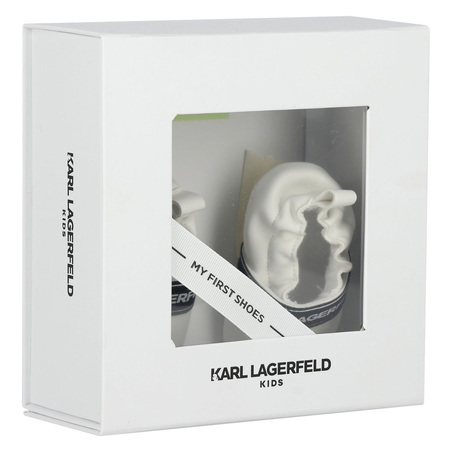 White Logo Baby Pre Walker Shoes, 1, hi-res