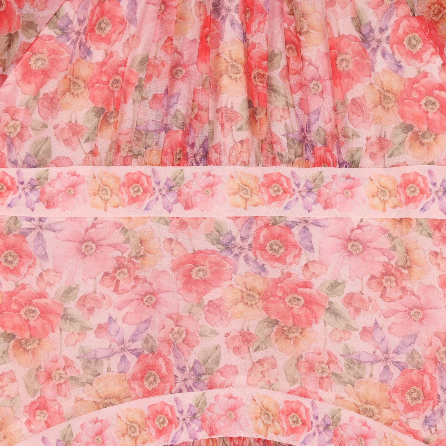 Girls Pink Floral Dress, 1, hi-res