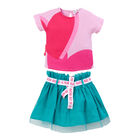 Girls Pink & Green Skirt Set, 1, hi-res