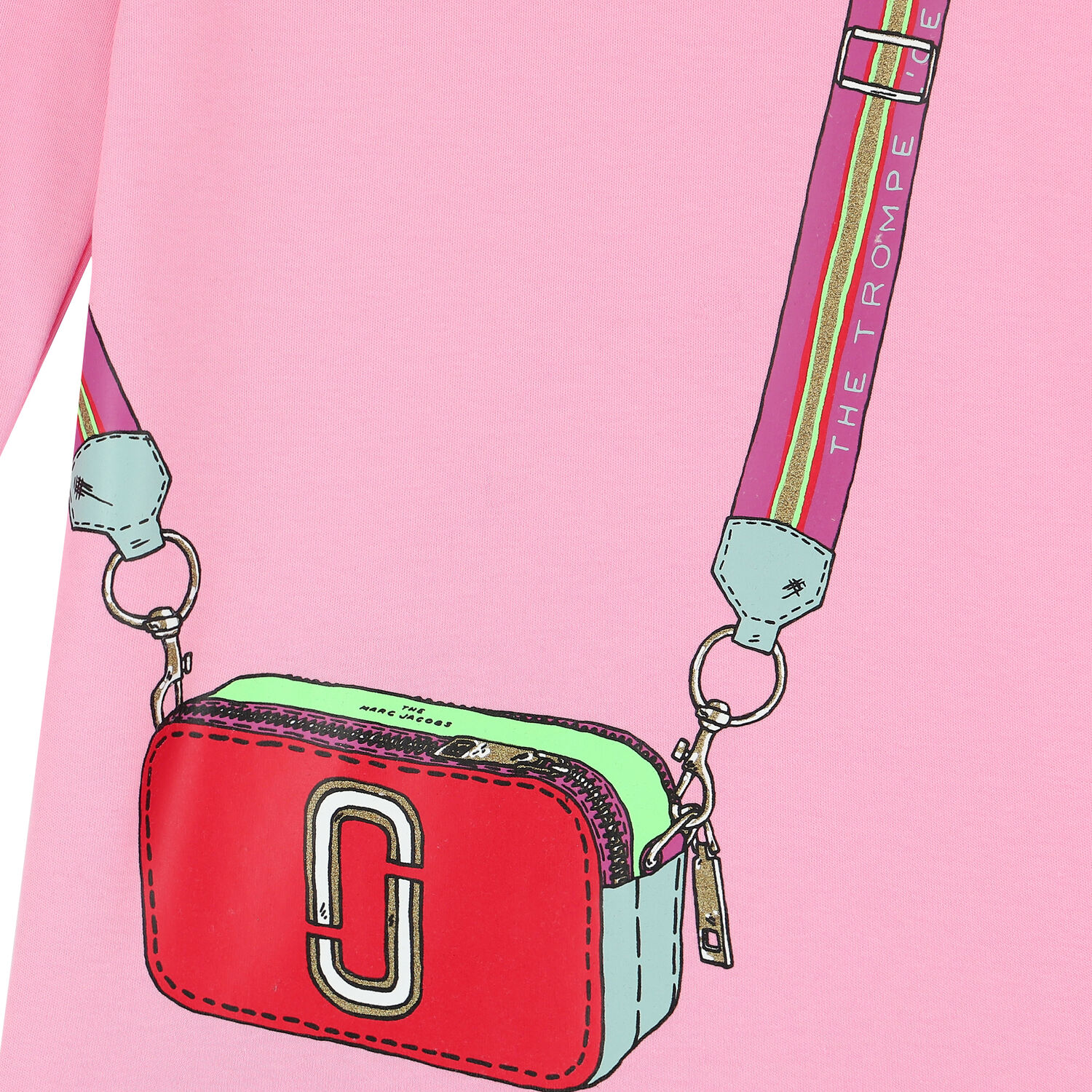 Girls Pink Logo Dress, 1, hi-res image number null