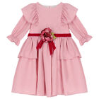 فستان بنات بالزهور باللون الوردى, 1, hi-res