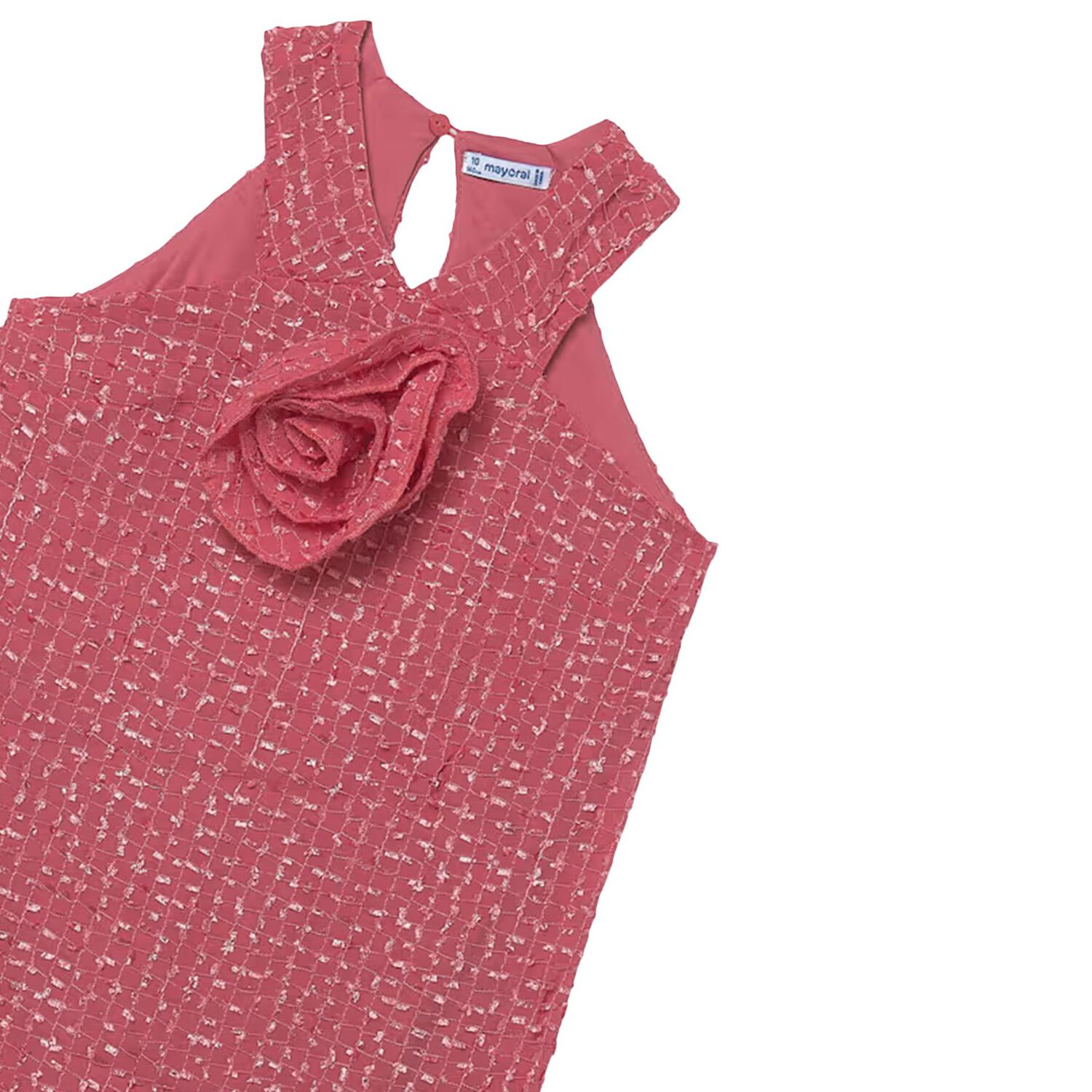 Girls Pink Flower Dress, 1, hi-res