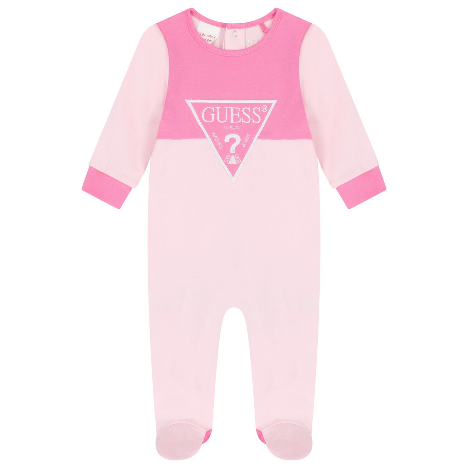 Baby Girls Pink Logo Babygrow, 3, hi-res image number null
