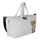 Grey Teddy Bear Logo Baby Changing Bag, 3, hi-res