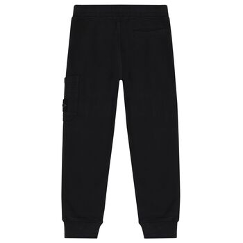 Boys Black Logo Joggers