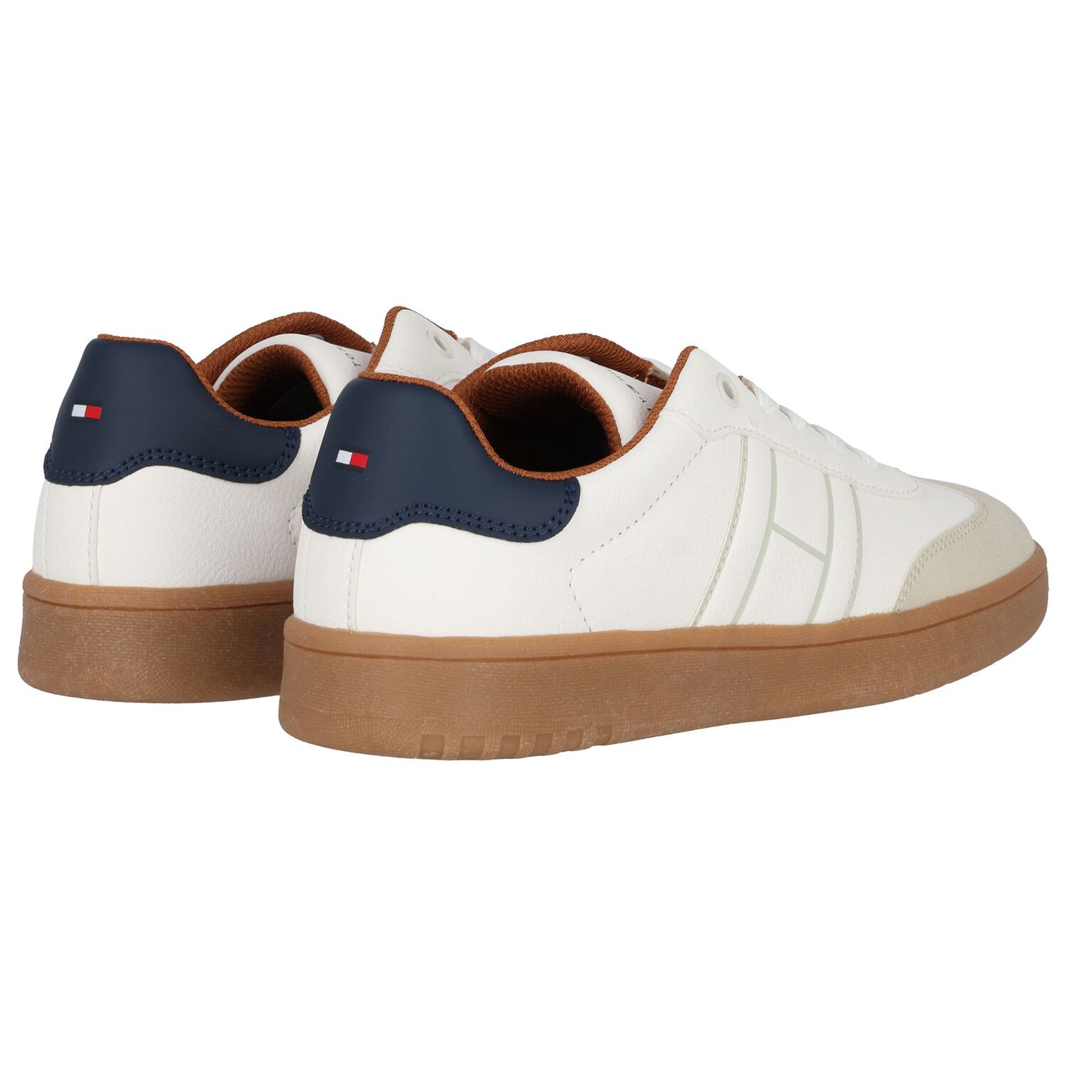 Boys White Logo Trainers, 1, hi-res