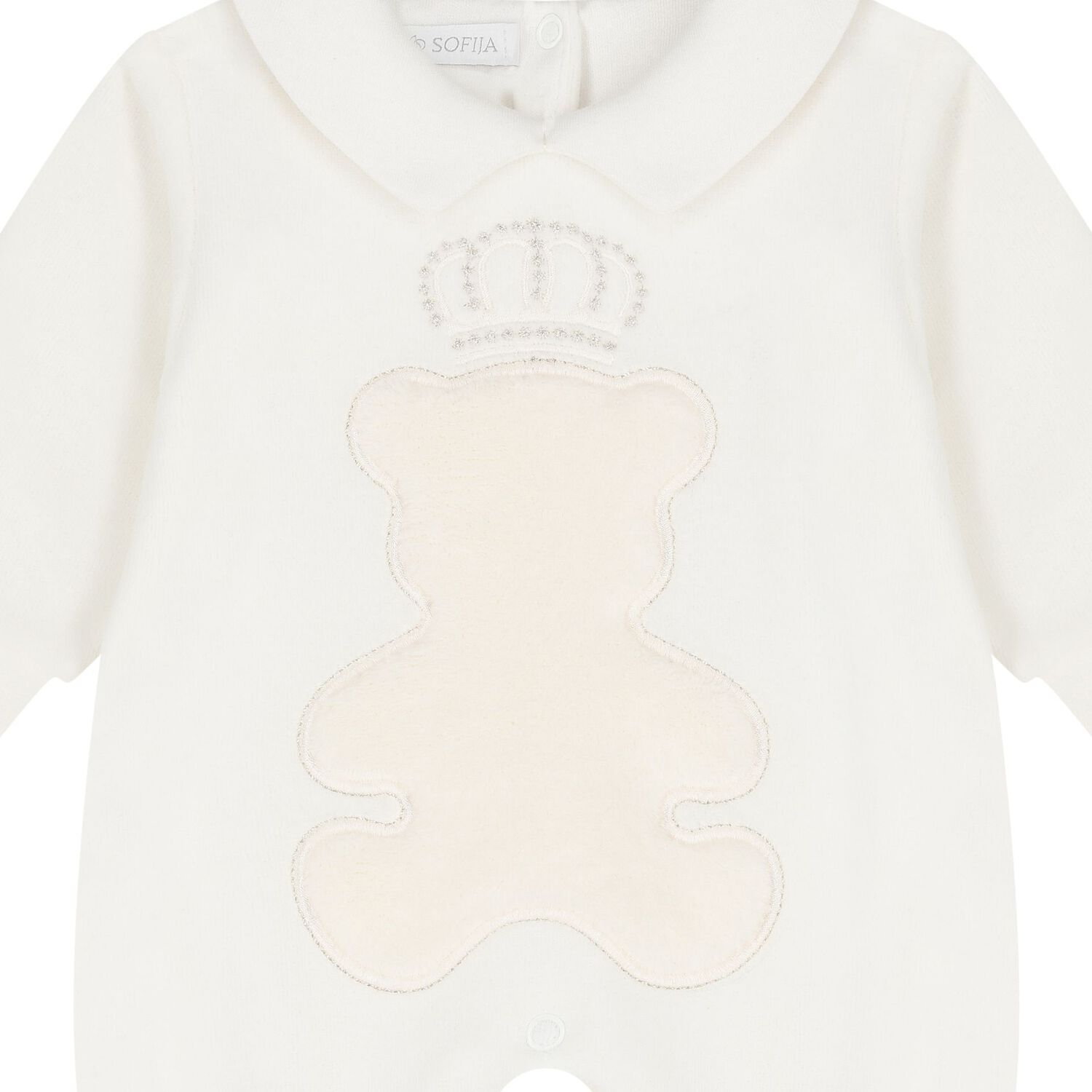 Ivory Teddy Bear Babygrow, 1, hi-res