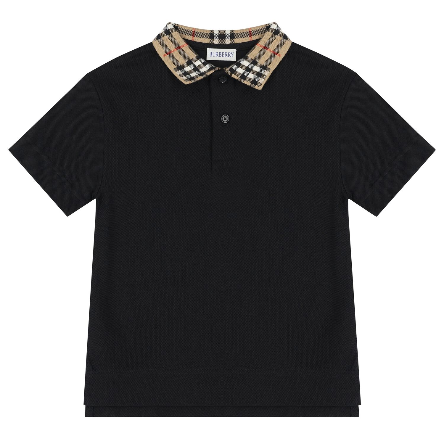 Boys Black Logo Polo Shirt, 1, hi-res image number null