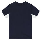 تيشيرت بالشعار باللون الكحلي للأولاد , 2, hi-res