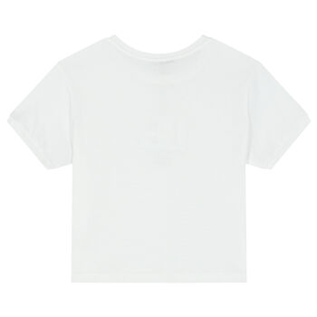 Girls White Logo Poppy T-Shirt