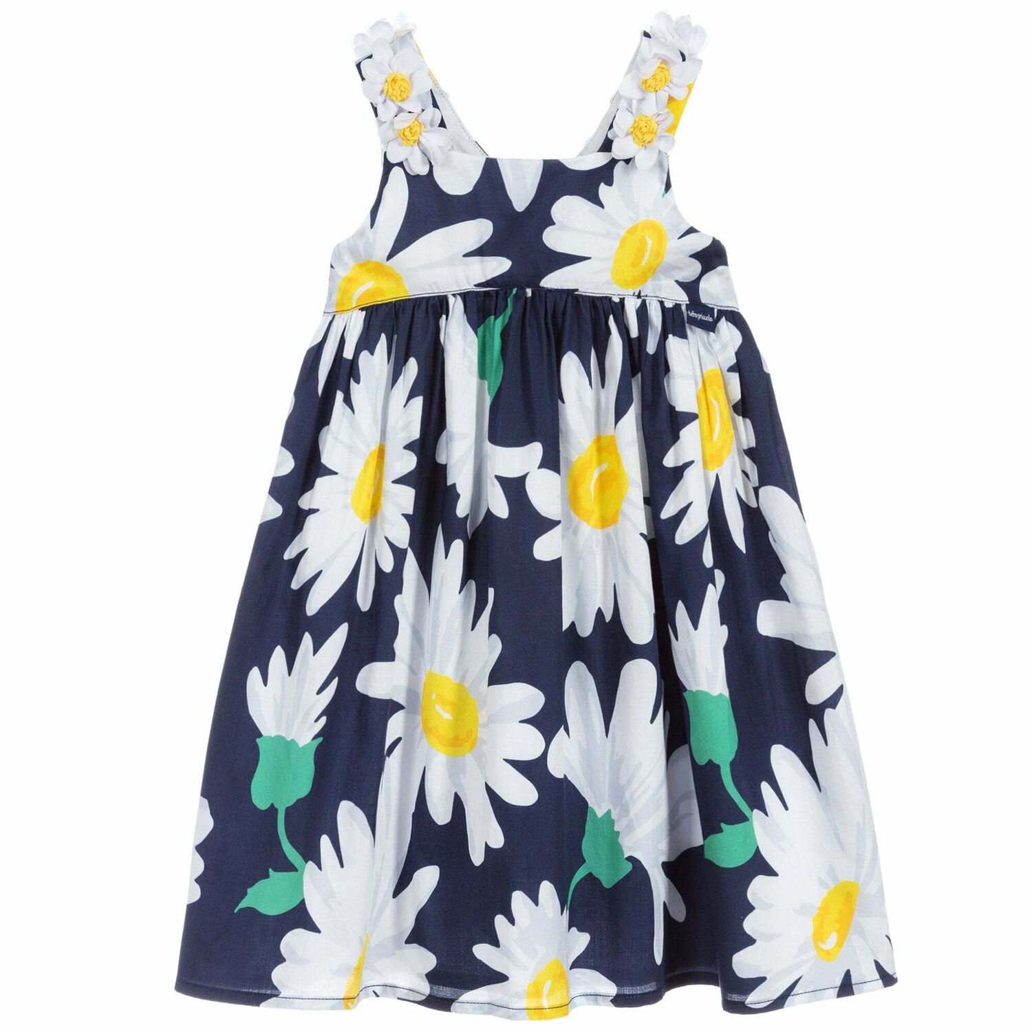 Younger Girls Blue Diasy Print Dress, 1, hi-res image number null