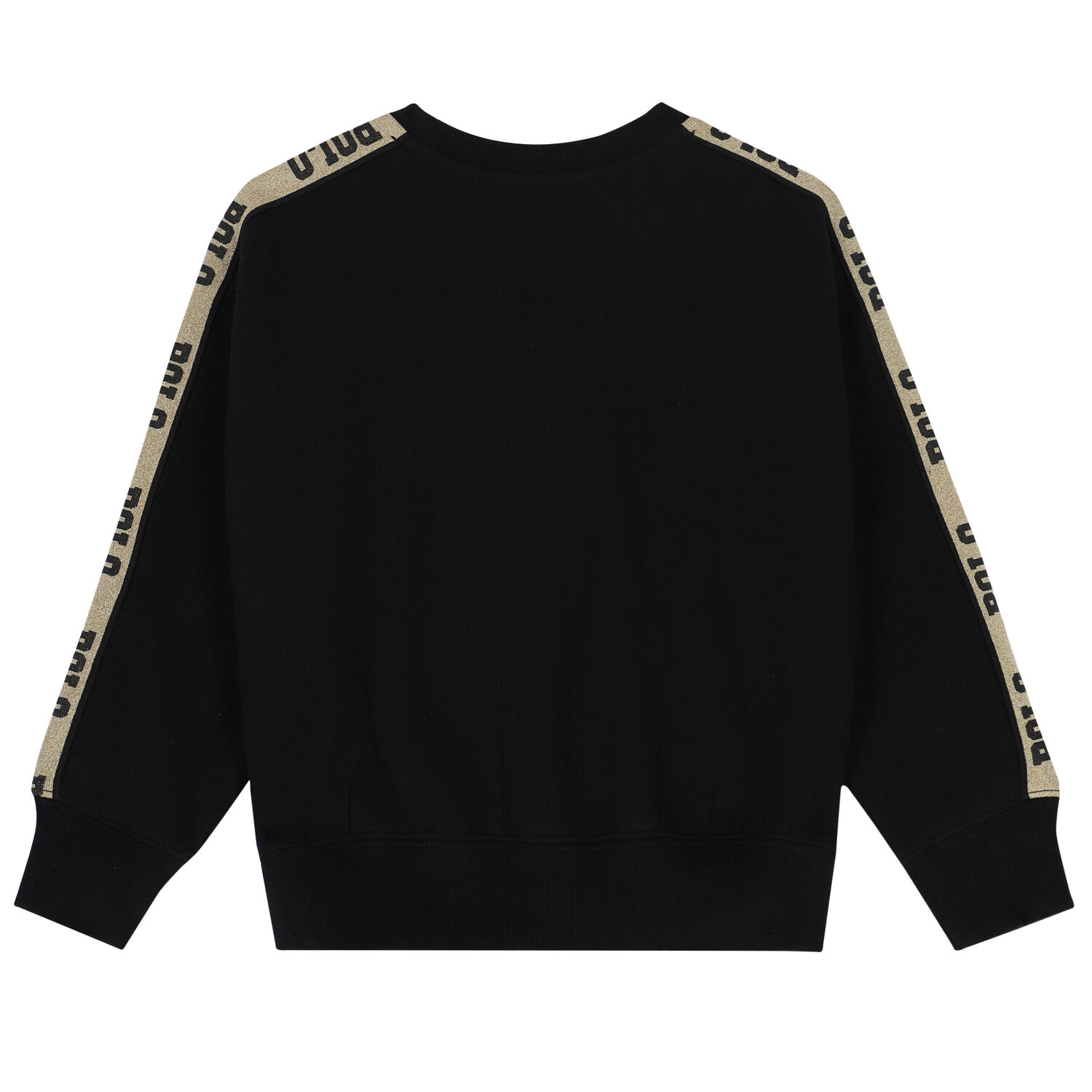 Girls Black Logo Sweatshirt, 1, hi-res