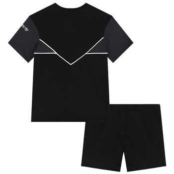 Black Logo Shorts Set