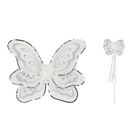 Girls Silver Wings & Wand Set, 1, hi-res