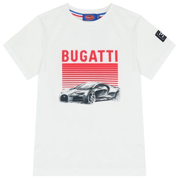 تيشيرت اولاد بالشعار باللون الابيض 