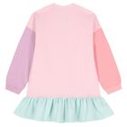 طقم فستان للبنات مزين بالزهور باللون الوردى , 1, hi-res