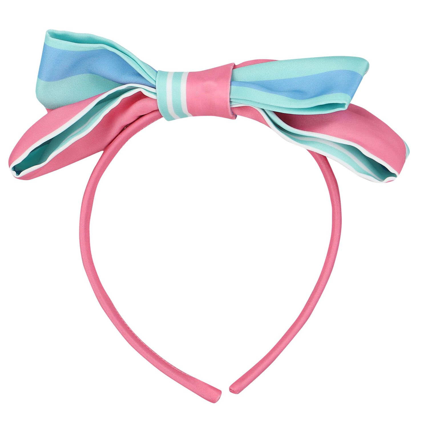 Girls Pink & Blue Bow Headband, 1, hi-res image number null