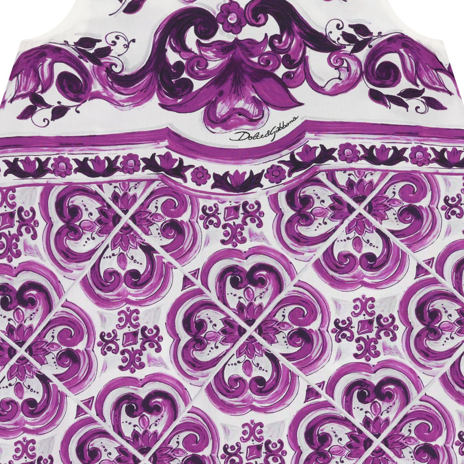 طقم فستان ماجوليكا للأطفال باللون الأبيض والبنفسجي للبنات , 1, hi-res image number null