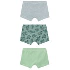 Boys White & Green Boxer Shorts ( 3-Pack ), 2, hi-res