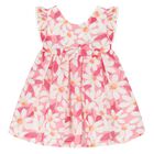 Younger Girls Pink Floral Dress, 1, hi-res