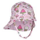 Baby Girls Pink Sun Suit & Hat Set (UPF40+), 2, hi-res