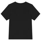 Girls Black Logo T-Shirt, 1, hi-res