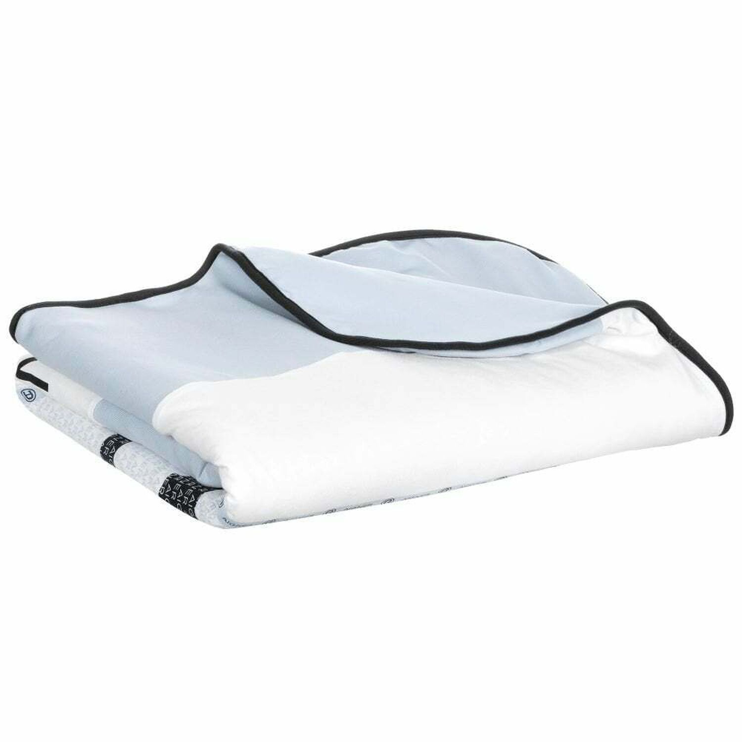 بطانية أطفال بالشعار باللون الأبيض والكحلى للأولاد, 1, hi-res