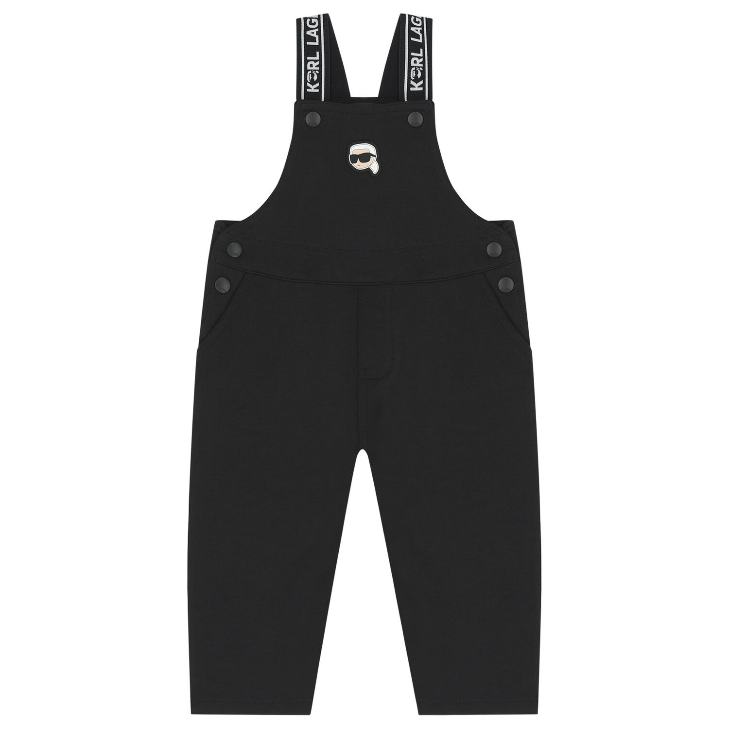 طقم دونغرى للاولاد بطبعه ايكونك باللون الاسود والابيض , 1, hi-res