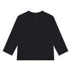 Younger Boys Navy Blue & Blue Logo Long Sleeve Top ( 2-Pack ), 2, hi-res