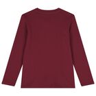 Boys Red Teddy Bear Long Sleeve Top, 3, hi-res