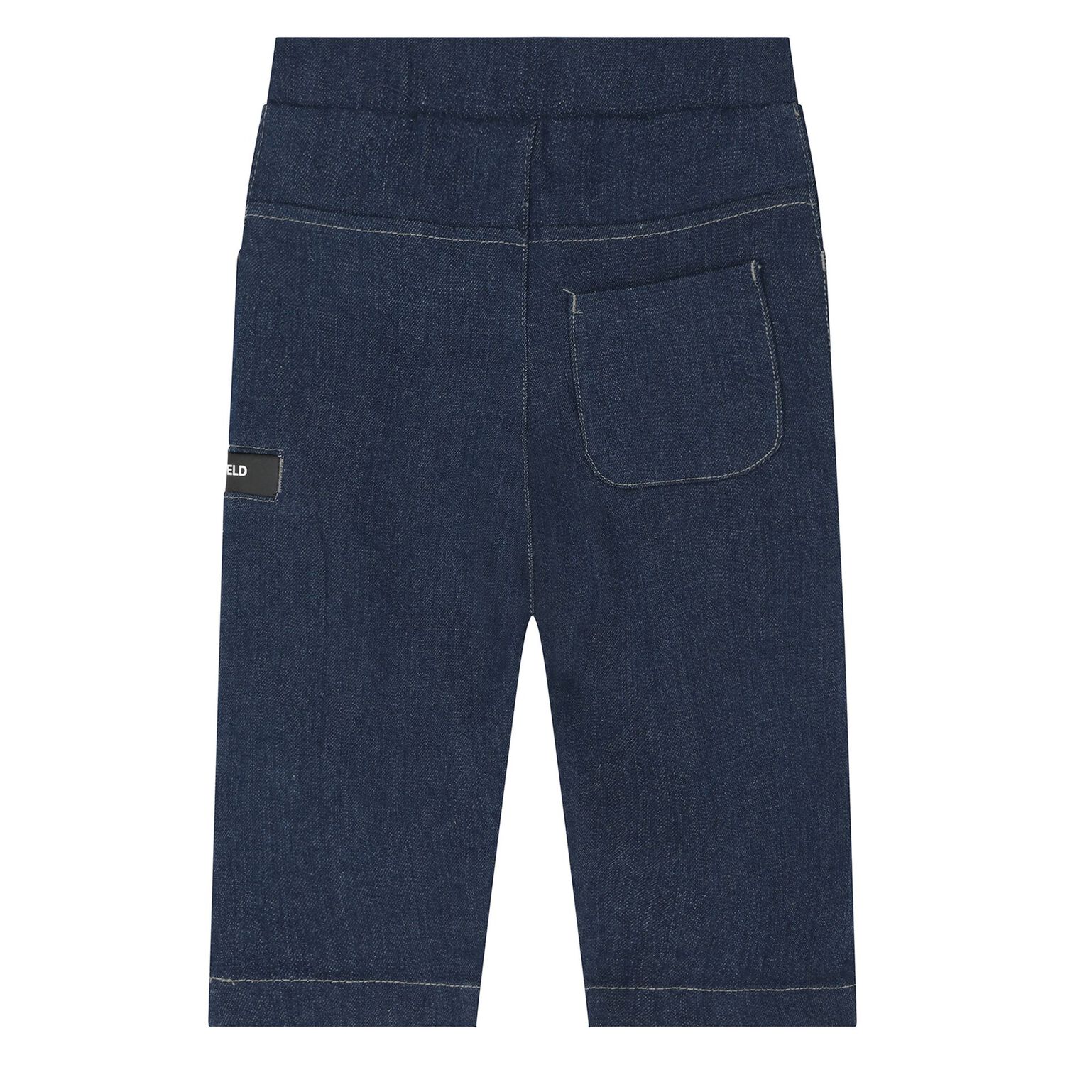 Boys White & Blue Denim Trouser Set, 1, hi-res image number null