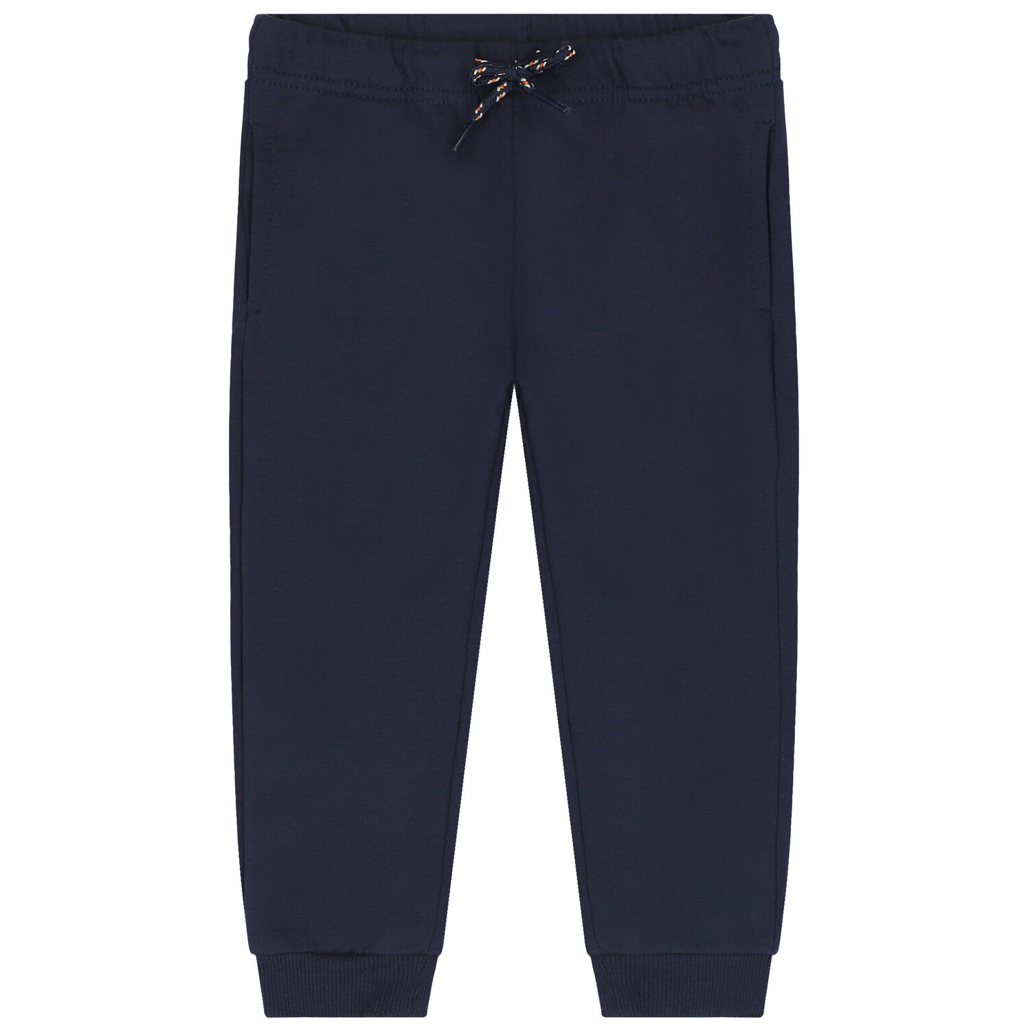 Younger Boys Ivory, Orange & Navy Blue 3 Piece Tracksuit, 1, hi-res