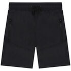 Boys Black Swimshorts, 1, hi-res
